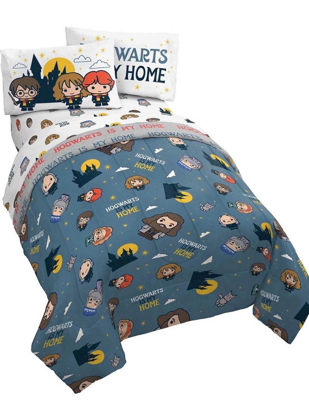 Harry Potter - Hogwarts is My Home - Five (5) Piece Full Bed Set